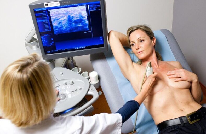 Échographie des glandes mammaires avant augmentation mammaire à l'acide hyaluronique.